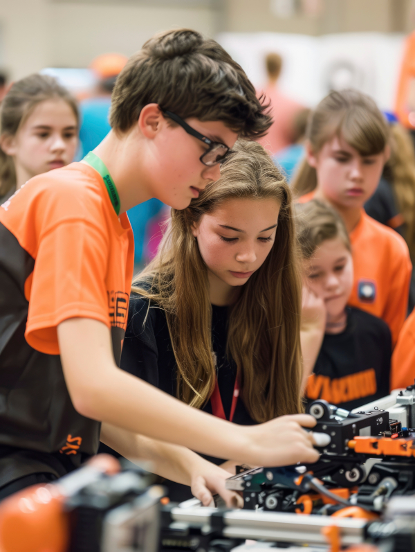 teens doing STEM