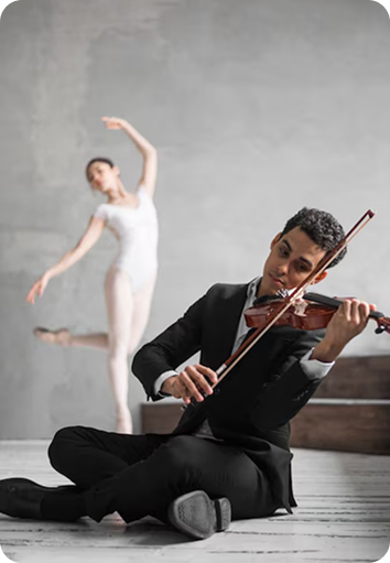 violin and dancer